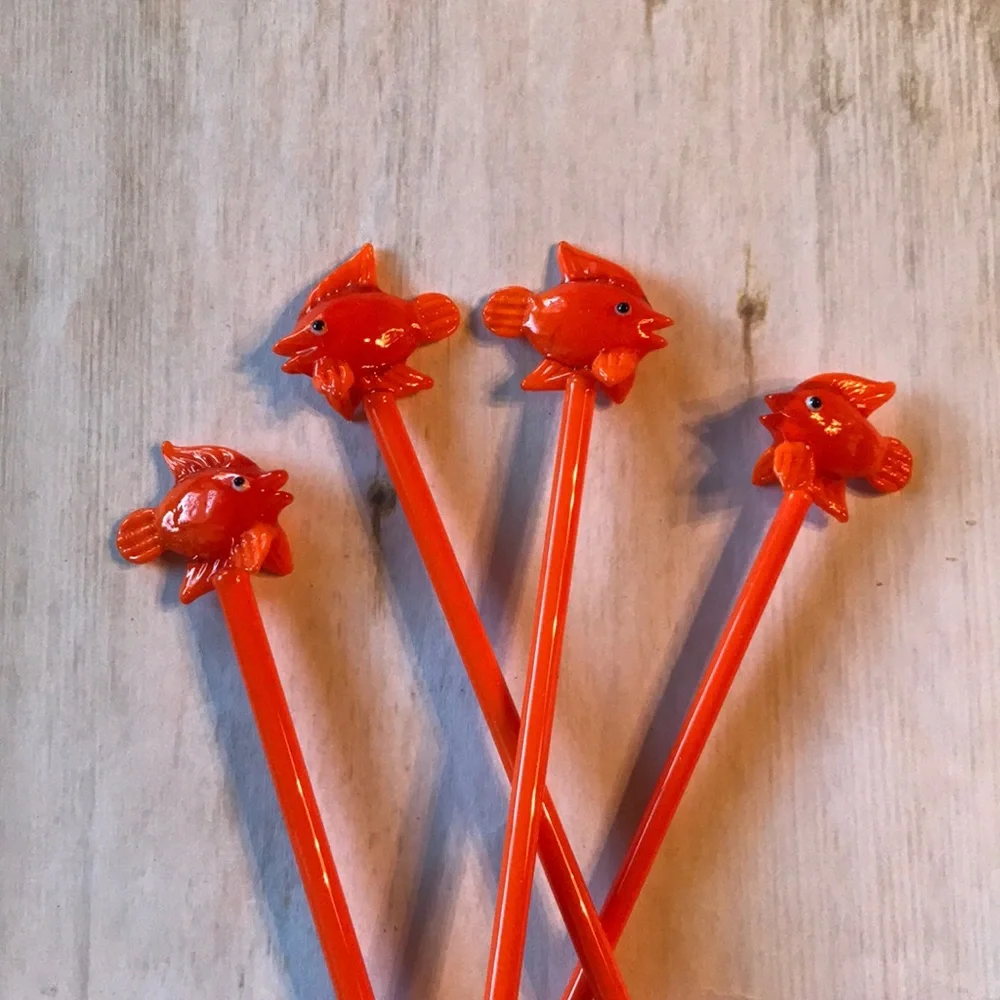 Crate & Barrel Go Fish Swizzle Sticks